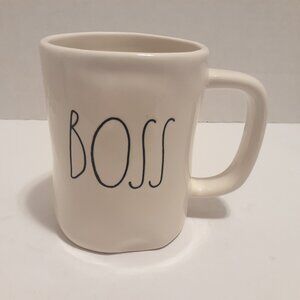 Rae Dunn By Magenta BOSS Coffee Tea Mug Farmhouse Ivory New